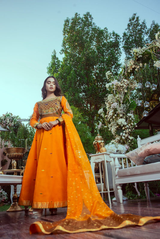 SAFFRON ANARKALI