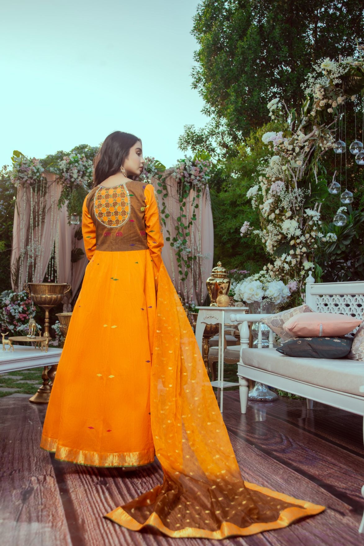 SAFFRON ANARKALI