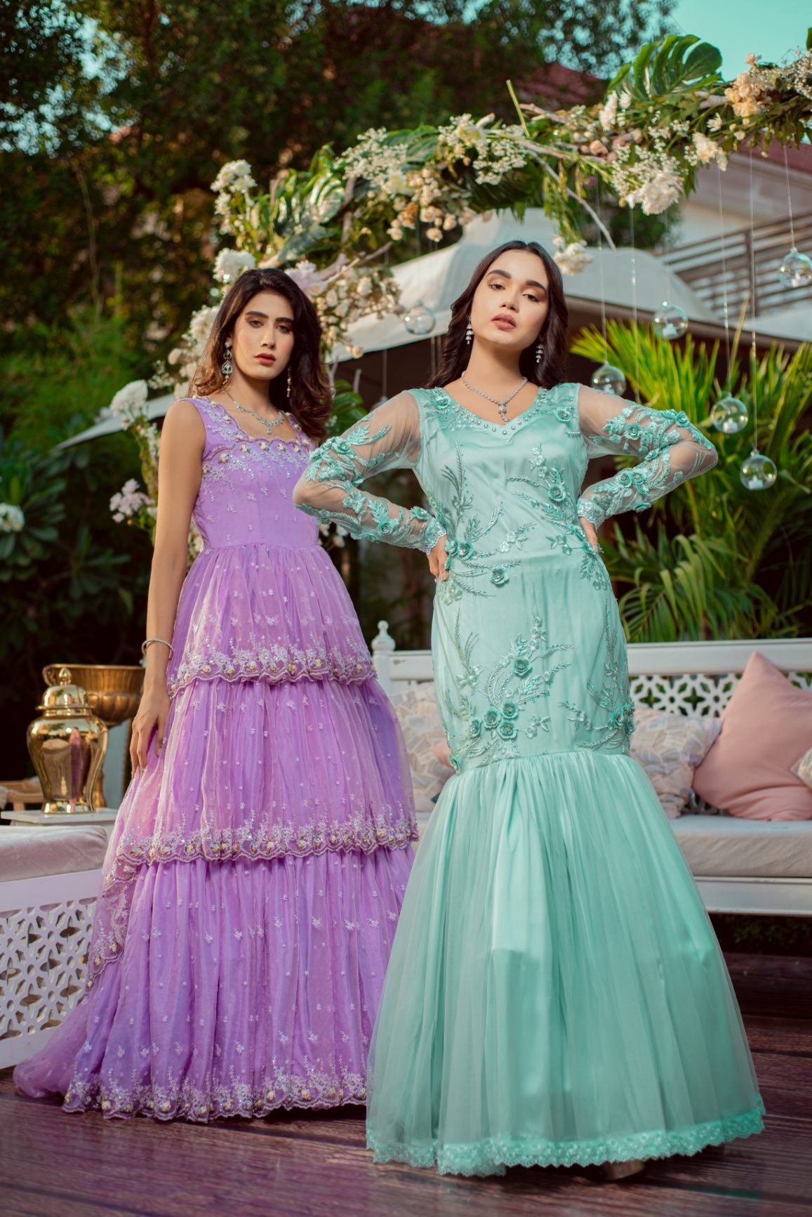 LAVENDER DREAM TIERED GOWN
