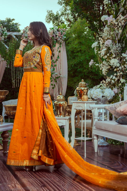 SAFFRON ANARKALI